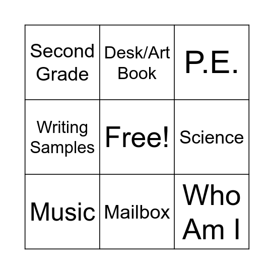 Room 3 Mrs. Maheshwari Bingo Card