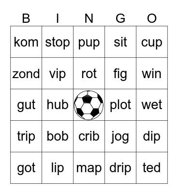 CVC Bingo Card