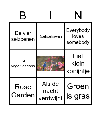 Lente muziekbingo Card