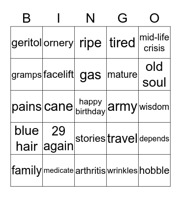 Happy Birthday! Bingo Card