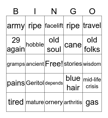 Happy Birthday! Bingo Card