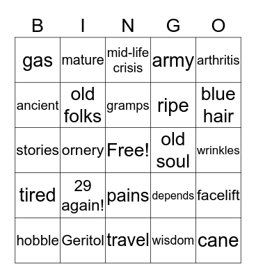 Happy Birthday! Bingo Card