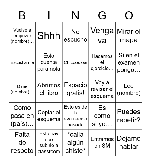 Saritaaa Bingo Card