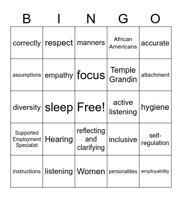 Trivia Bingo Card