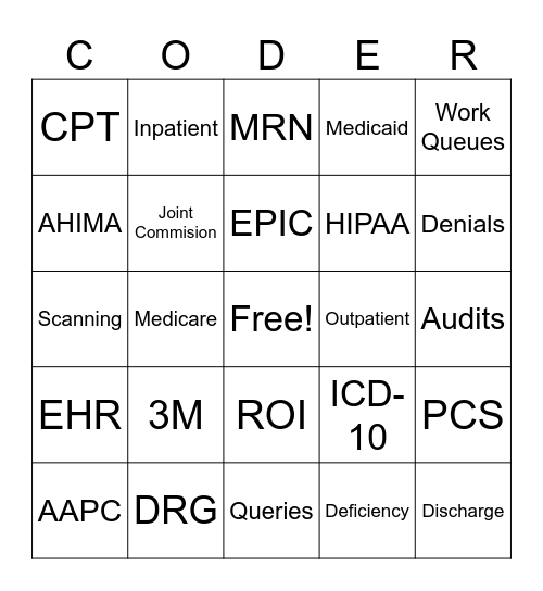 HIP Week 2024 Bingo Card