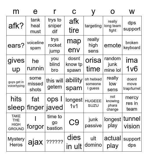 bronze bingo lol Bingo Card