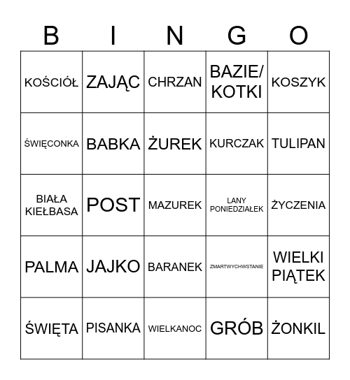 WESOŁYCH ŚWIĄT Bingo Card