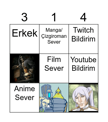 Bot Hesap Rol Bingosu! Bingo Card