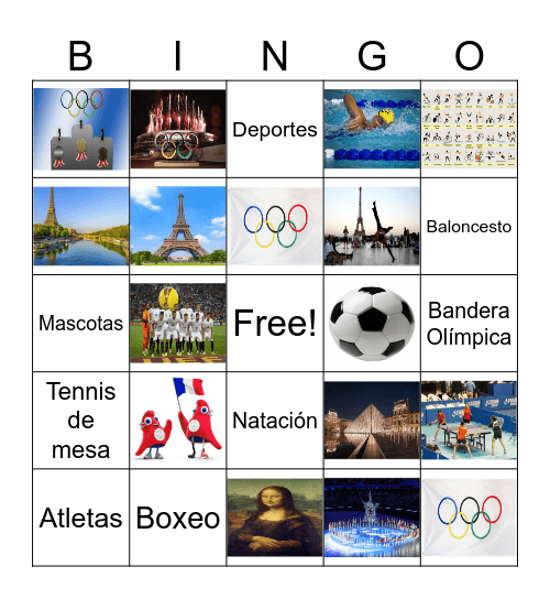 Juegos de verano 2024 Bingo Card