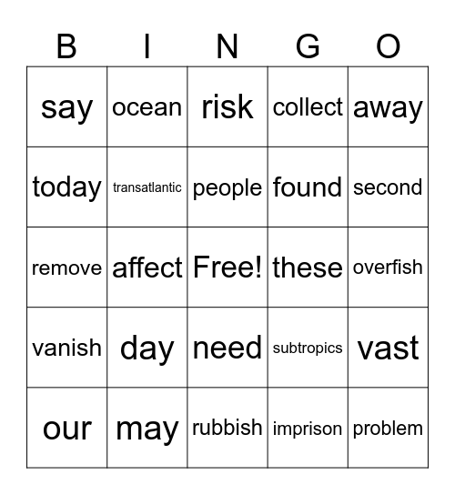 The Atlantic Bingo Card