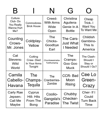 Radio Bingo "C"Section Bingo Card