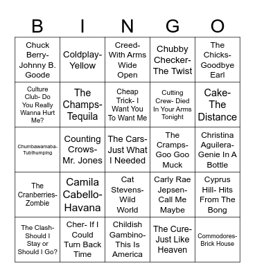 Radio Bingo "C"Section Bingo Card