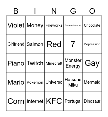 TiagoMini Bingo Card