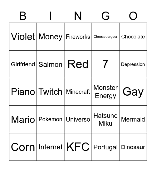 TiagoMini Bingo Card