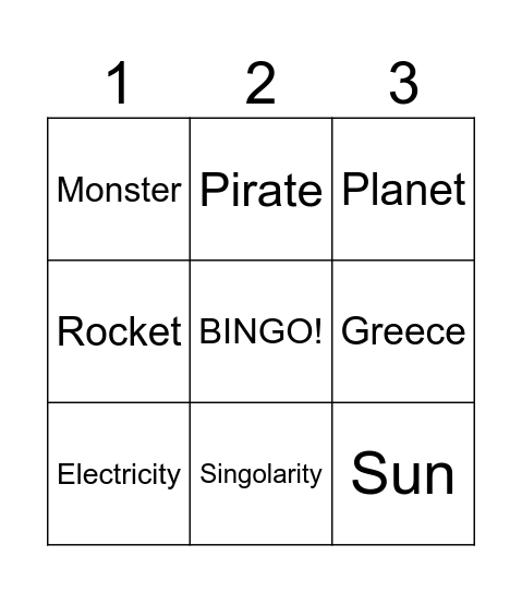 Sfida 3 Bingo Card