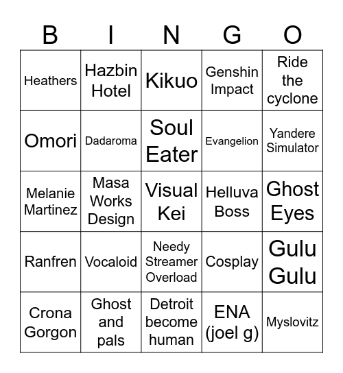 Ja Bingo Card