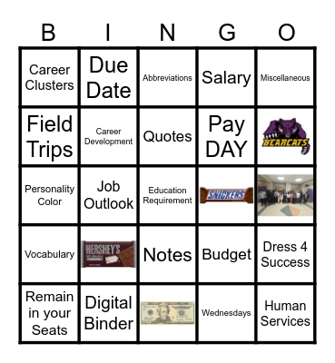 Career Development BINGO Card