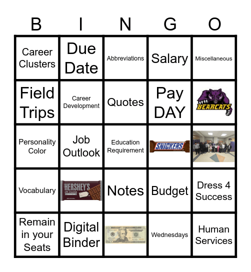 Career Development BINGO Card