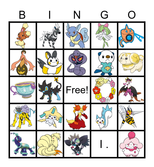 POKEMON BINGO Card