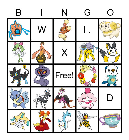 POKEMON BINGO Card