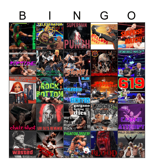 🏟️ Baked Bingo: WrestleMania XL: Night One 🏟️ Bingo Card