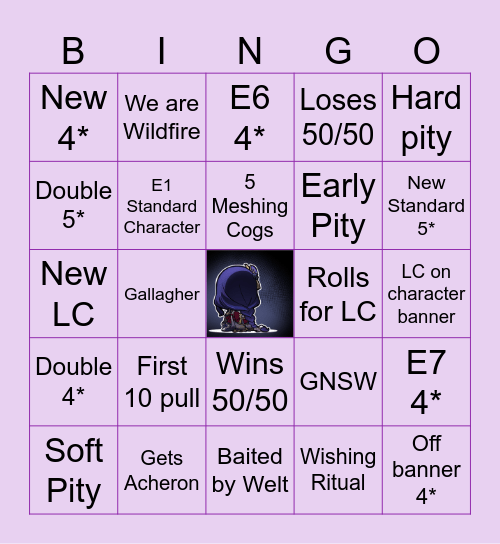 Acheron Bingo Card