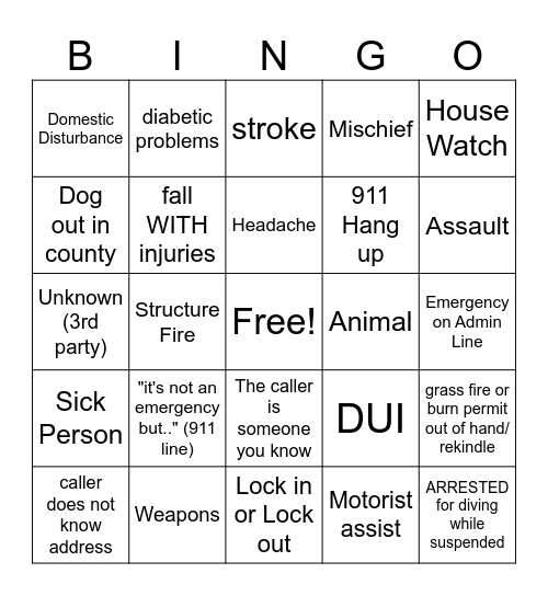 NPSTW Bingo Card