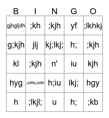 Health and Fitness Bingo Card