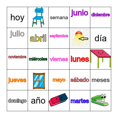 ESPAÑOL Bingo Card
