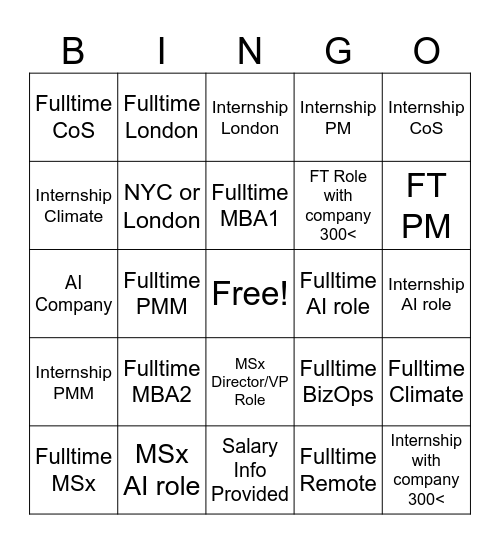 CMC Bingo! Bingo Card