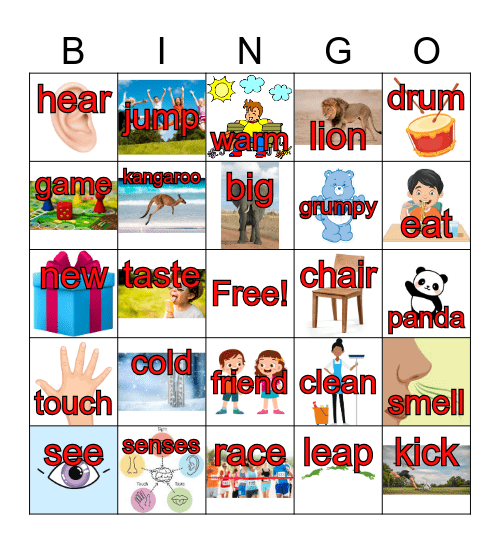 Words to Know Bingo Card