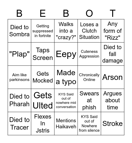 BB Bingo Card