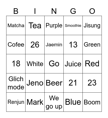 NONO BINGO Card