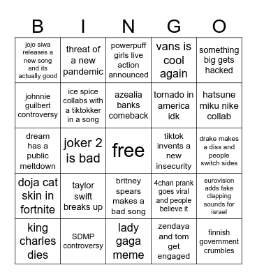 2024 Bingo Card