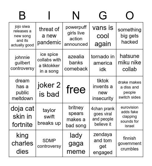 2024 Bingo Card