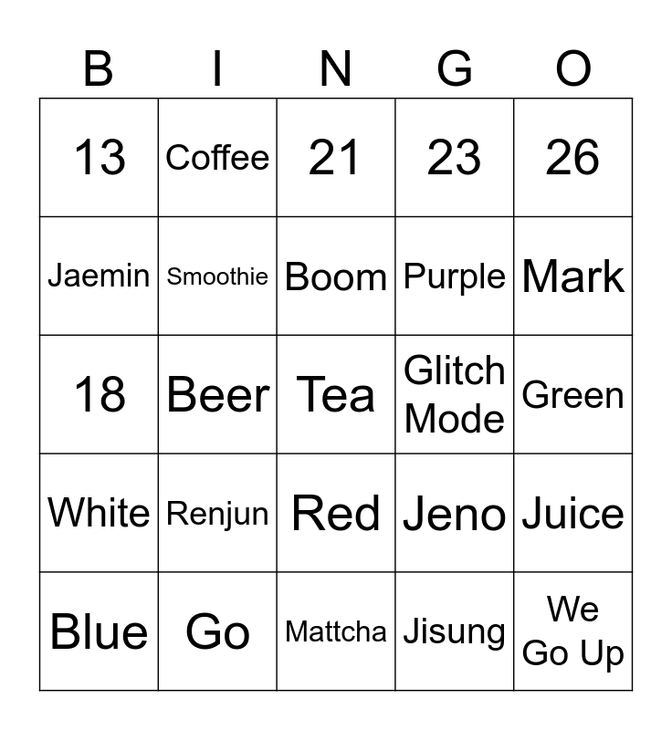 Punya Eyin Bingo Card