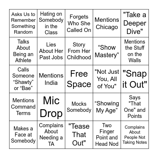 Bingo Card