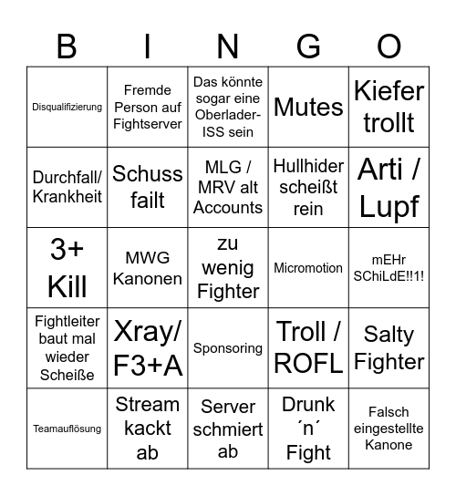 WGS V3 Bingo Card
