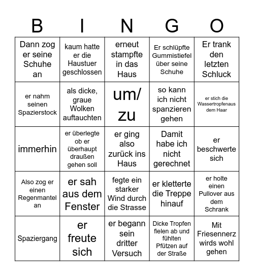 April April Bingo Card