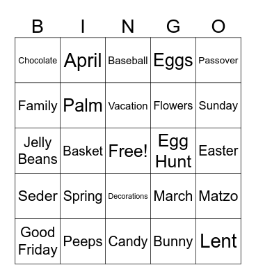 SPRING BINGO Card