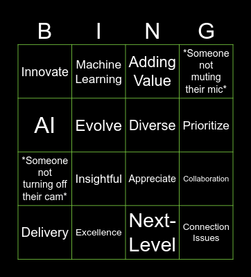 Meeting Bingo Card