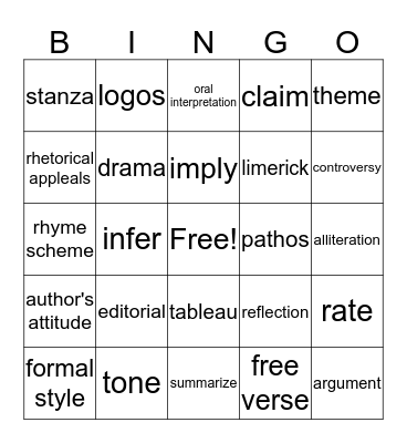 Test Prep Bingo Card