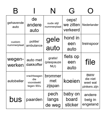 AutoBingo Card