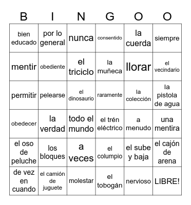 MP4 SP2 Bingo Card