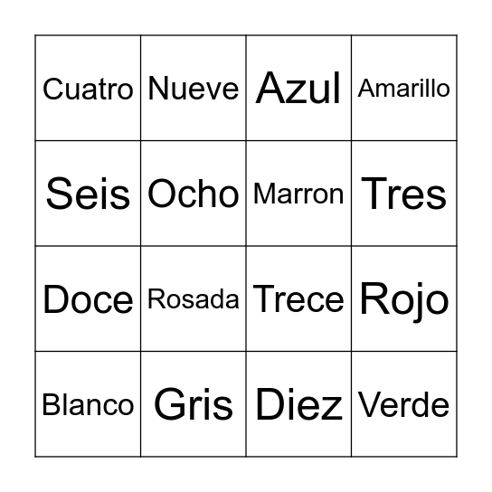Loteria Bingo Card