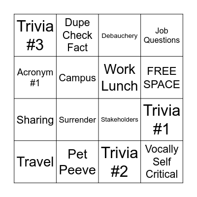 Gratitude BINGO Card