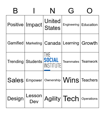 TSI Bingo 2024 Bingo Card