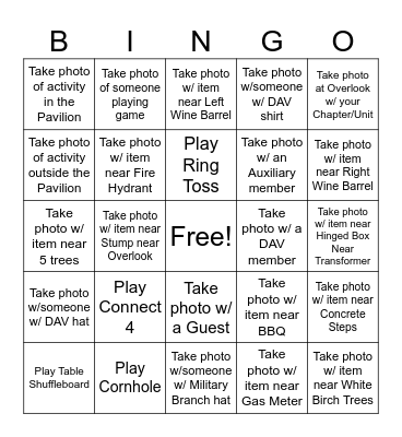 2024 DAV/DAVA Bingo Icebreaker Bingo Card