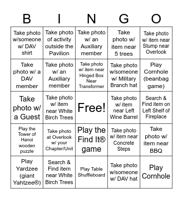 2024 DAV/DAVA Bingo Icebreaker Bingo Card