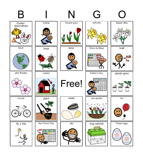 SPRING BINGO # 2 Bingo Card